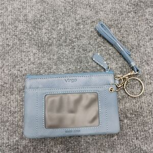 Rolfs Blue Leather Wristlet
